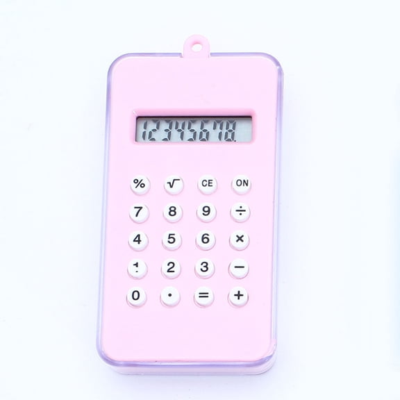 Pocket Maze Calculator, Mini Portable Handheld Computing Device, Colorful Plastic Keychain Tools for Adults Office Commute and Spring Desk Decor Basket Stuffers