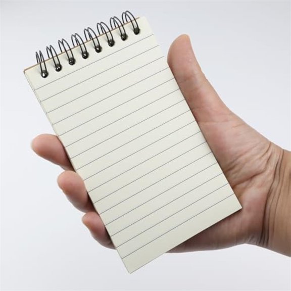 Pocket Memo Book, Compact Notepad with Elastic Closure for Quick Notes, Ideas & Reminders, Khaki