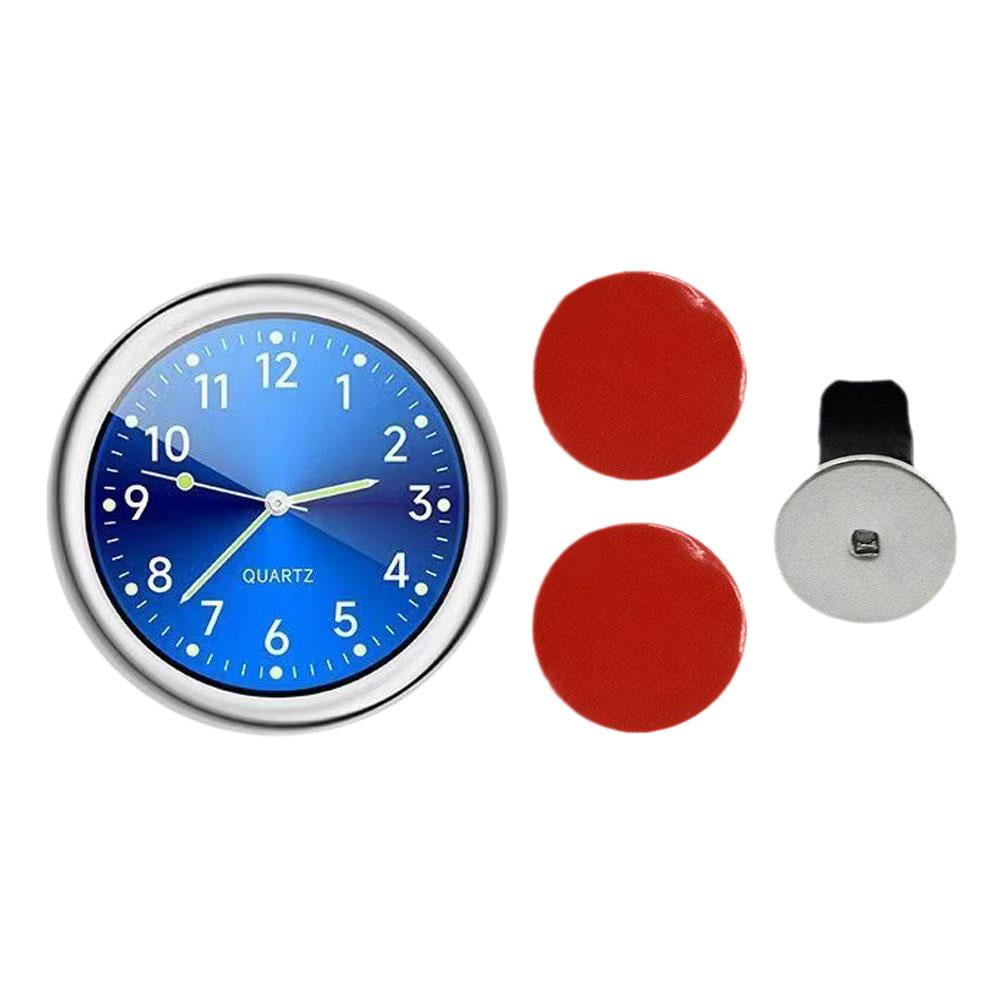 Pocket Mini Quartz Analog Watch Stick On Clock For Motorcycler Car Boat