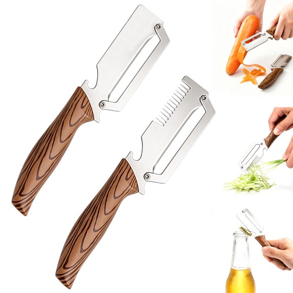Pocket Model Multitool, Multi Tool Pocket Model, Stainless Steel, Heavy Duty, Folding, Wood Grain Tool, Survival, Edc Tool, Men's Grooming, Grooming Model, Pocket Comb, Bottle