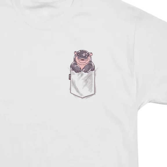 Pocket Moo Deng T-Shirt Tee Gift For Him Merch For Her Apparel For Friend
