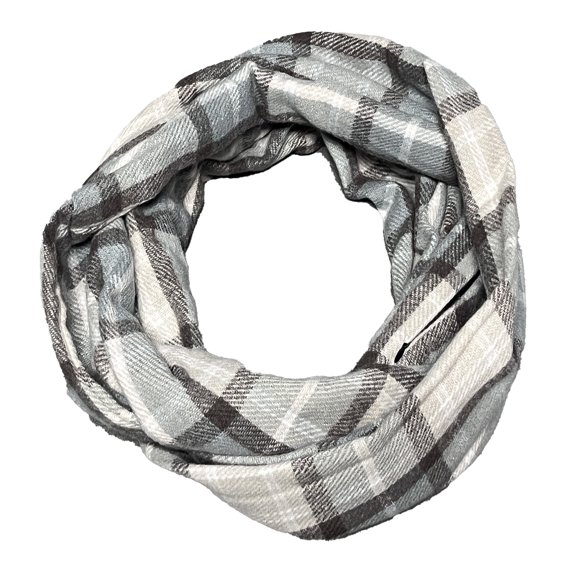 Pocket Neck Warmer Scarf, 3-in-1 Fleece-Lined Face Mask & Hand Warmer for Winter,90*25cm,3