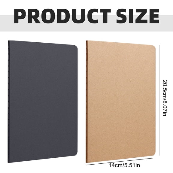 Pocket Notebook, 8.07" x 5.51", Brown Cover