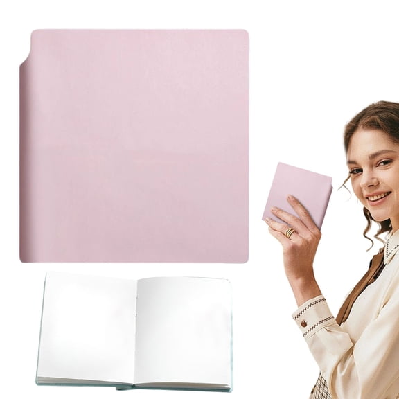 Pocket Notebook, Blank Stamp Collecting Journal, Travel Keepsake Book for Memories, Pink