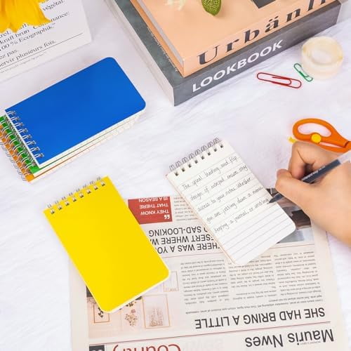Pocket Notebook Bulk 3x5 Inch, 42 Packs Mini Top Bound Spiral Notepad, Memo Pads 6 Colored 60Sheets/120Pages (80GSM), Small Notepads for Listing, Planning, Note Taking