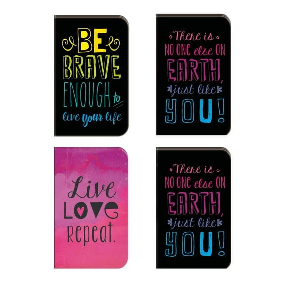 Pocket Notebook Set 12 NotebooksTotal 3.25" x 5.25" Notepads - Lined Pages, Stitched Binding, 3 Different Designs