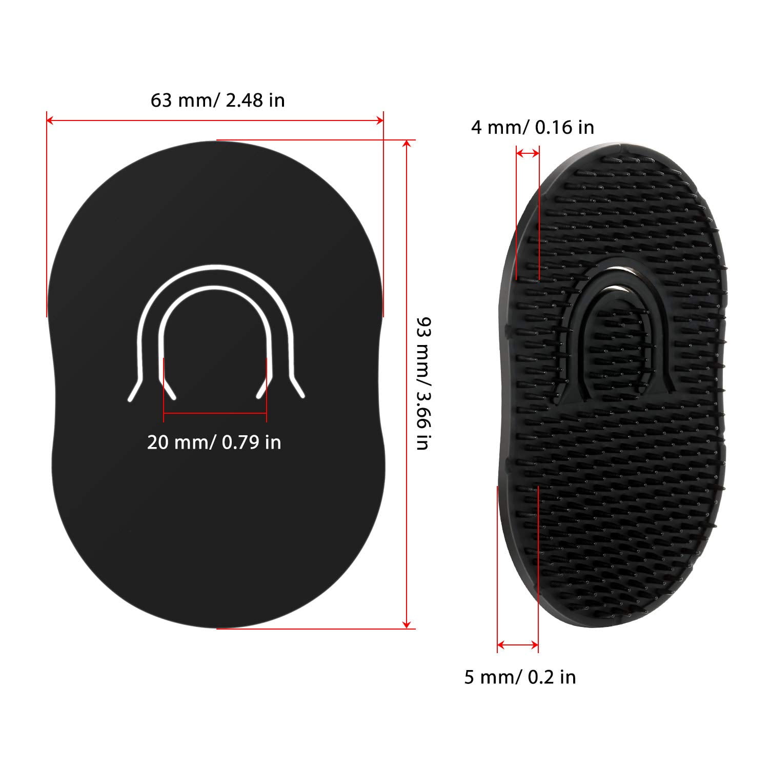 Pocket Palm Combs, Portable Mens Hair Brush, Shampoo Combs Pocket Scalp Massager Brush, Soft Palm Brush for Men Short Hair