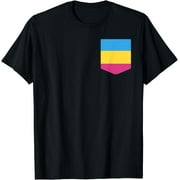 Pocket Pansexual Flag Vintage LGBT Colors Gay Pride Gift T-Shirt