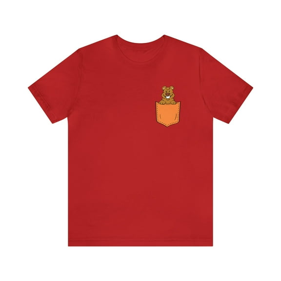 Pocket Peekaboo Bear Animal Lover Unisex Shirt