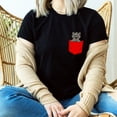 thumbnail image 1 of Pocket Peekaboo Cat Animal Shirt, Cat Lover, Gift, Cute Pocket Gift for Animal Lover Tee, Animal Graphic Tees, Minimalist Animal Shirt (Colors:Black; Sizes:3XL;), 1 of 1