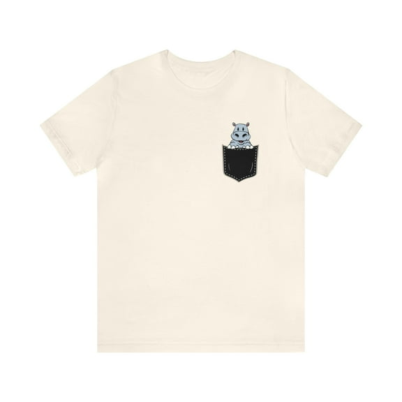 Pocket Peekaboo Hippo Animal Lover Unisex Shirt