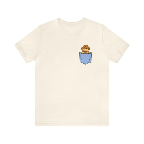 Pocket Peekaboo Monkey Animal Lover Unisex Shirt