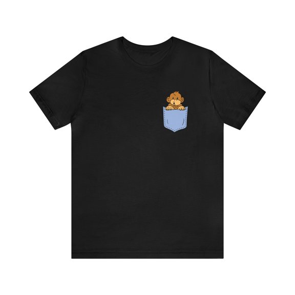 Pocket Peekaboo Monkey Animal Lover Unisex Shirt