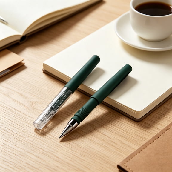 Pocket Pen 0.5mm Fine Point with Rubber and Anti-Loss Clip and Replaceable Refill for Office and Travel