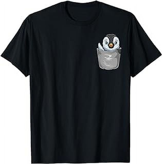 Pocket Penguin Peeking Out Funny Penguin T-Shirt - Walmart.com
