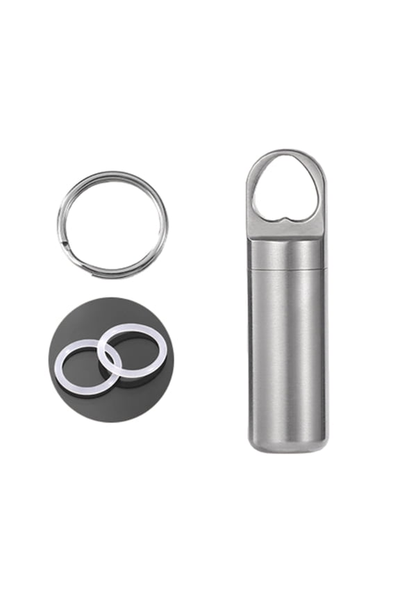 Titaniums Waterproofs Pills Box Keychains Pocket Pills Case Small Medicine Bottles Container for Outdoor Travel