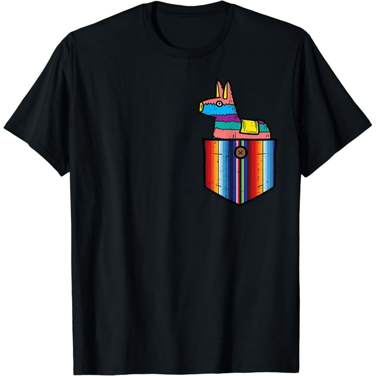Pinata-Pocket Serape-Mexican Fiesta-Party T-Shirt Pinata-Pocket Serape-Mexican Fiesta-Party T-Shirt