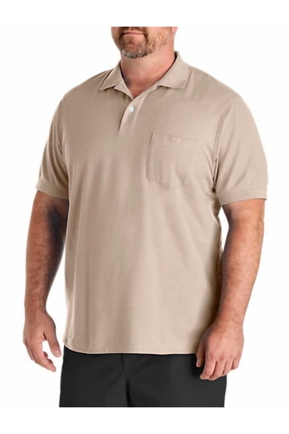 Pocket Piqué Polo Shirt Oatmeal Heather 6XLT