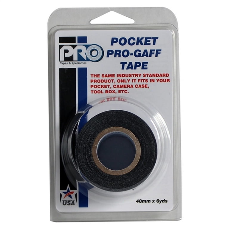 Standard Grade Gaffers Tape - 2 Inch X 60 Yard Black, 24 Rolls Case, Low Gloss & Clean Removal
