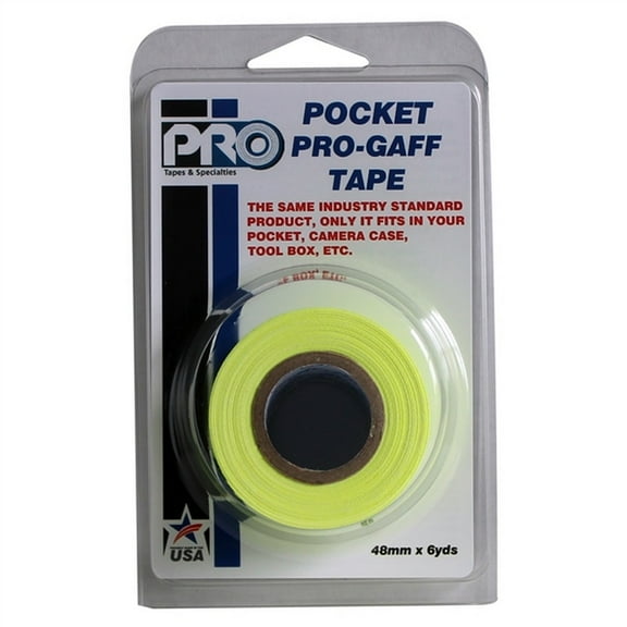 Pocket Pro-Gaff Gaffer'S Spike Tape On A Mini Core (Fl. Yellow 48Mm X 6 Yds)