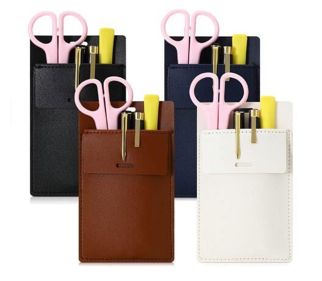 Pocket Protector Leather Pocket Pencil Holder Pen Pencils Sleeve for Shirts Lab Coats