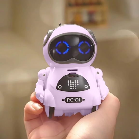 Pocket RC Robot Talking Interactive Voice Recognition Mini Robot Toy Singing Dancing Storytelling Repeats Gift for Kids