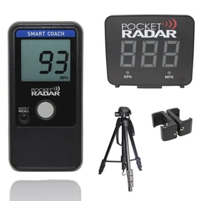 Pocket Radar Smart Coach Radar Bundle with Smart Display, Deluxe Tripod and Universal Mount