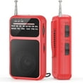 thumbnail image 1 of Pocket Radio AM FM, Mini Portable Radios, Transistor Radios with USB-C Charging& Battery Operated, Excellent Reception& Clear Speaker and Headphone Jack, Back Clip, Flashlight for Senior and kids, 1 of 6