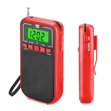 AM/FM Portable Radio With Best Reception - Battery Operated With Recorder & Color Screen