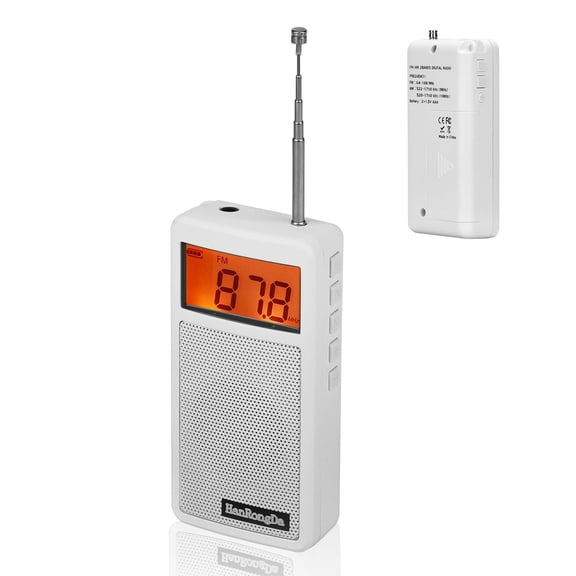 Pocket Radios, TSV Portable AM FM Personal Radio, Battery Operated Transistor Radio with Headphone & Speaker for Jogging