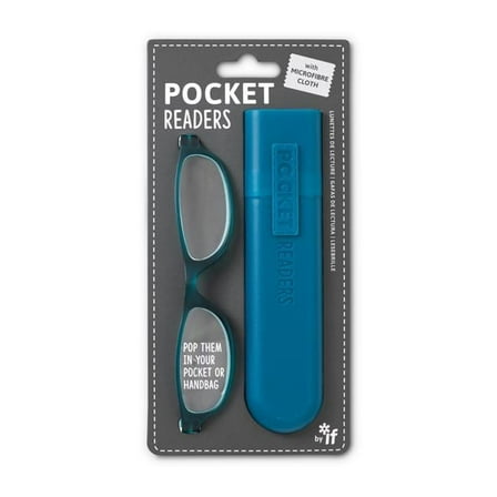 Pocket Readers Glasses, Teal - Plus 2.0