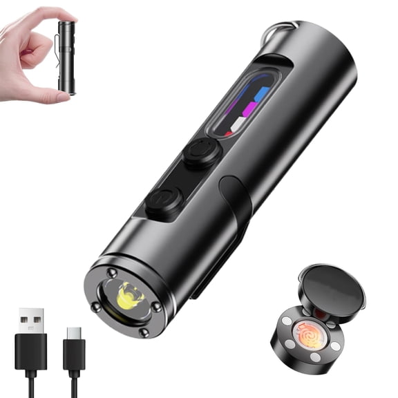 Pocket Rechargeable EDC Flashlight 500 Lumen Mini Keychain Light with Magnetic Base
