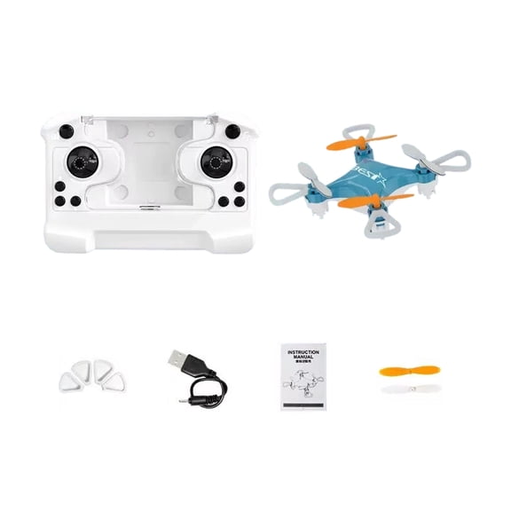 Pocket Remote Control Drone with Altitude Hold, Small Mini Quadcopter for Kids Adults Indoor Flying Toy, Easy Control RC Helicopter Gift – Sky Blue