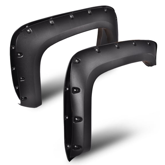 Pocket Riveted Fender Flares Fit for 07-13 Chevy Silverado 1500/07-14 Silverado 2500HD 3500HD, 78.0"/97.6" Long Bed(for Regular Cab & Extended Cab), Textured