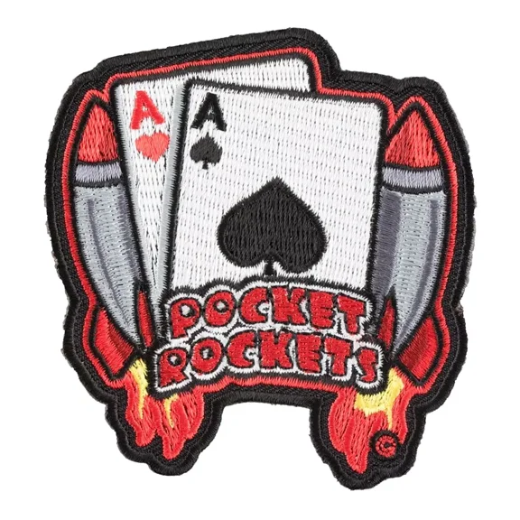 Pocket Rockets Aces Playing Cards Patch, Gambling Patches