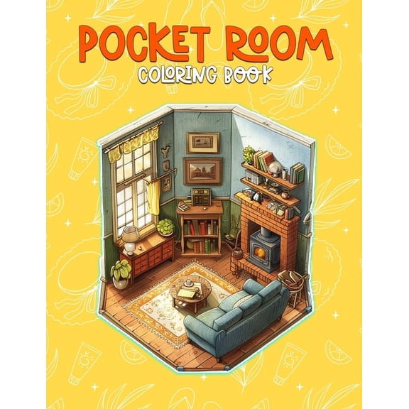 Pocket Room Coloring Book: Pocket Room Interior Design Coloring Book Featuring Tiny, Cozy & Peaceful Rooms Illustrations, (Paperback)