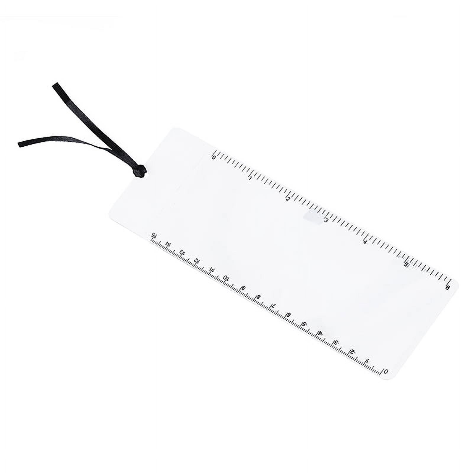 Pocket Ruler Bookmark Magnifier Sheet Magnifying 3X Magnification