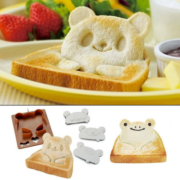 Pocket Sandwich Cutter Panda and Bear Sandwich Maker Lunchbox Tools Sandwich Kit