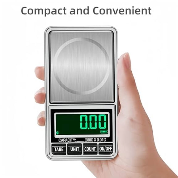 Pocket Scale Digital Jewelry Scale 200g 0.01g Accuracy USB Rechargeable Portable Mini Gram Scale Small Food Scale For Gold Coffee Batteries Included With Cas E33739