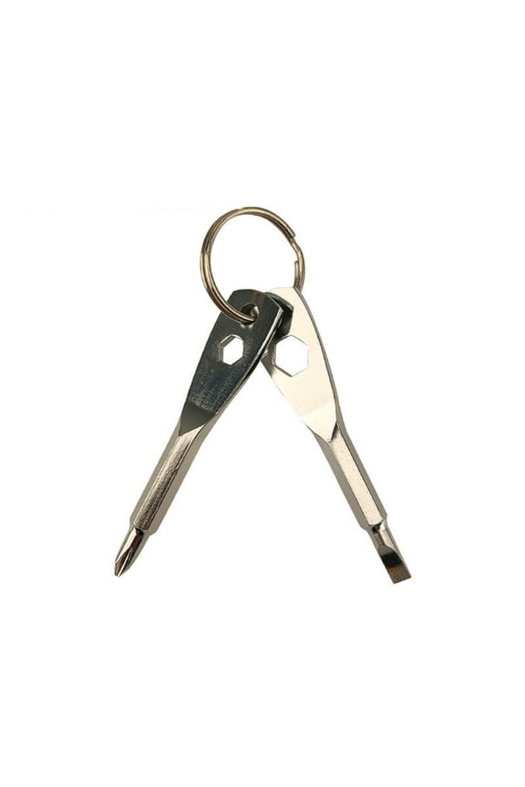 Pocket Screwdriver Dual-purpose Flat for Head Screwdriver Set Mens Keychain Tool Keychain Screwdriver