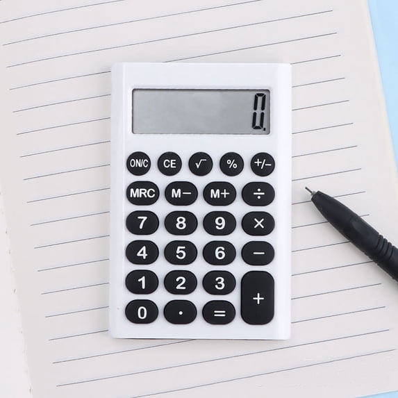 Pocket Size Basic Calculator, 8 Digit LCD DisplaMini Desktop Calculator for Home School Office