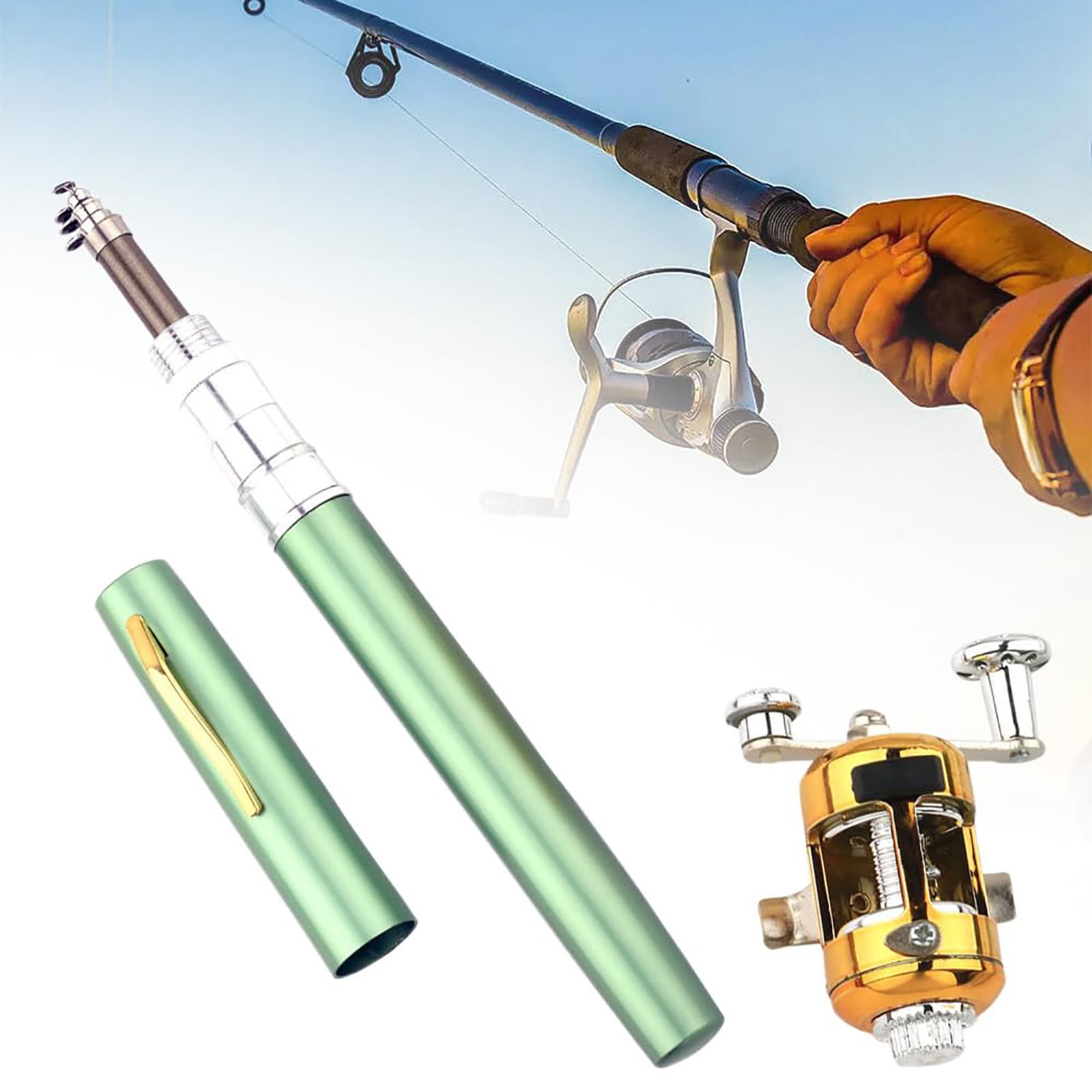 Pocket Size Fishing Rod 2024 New Pen Pocket Fishing Rod Aluminum Alloy
