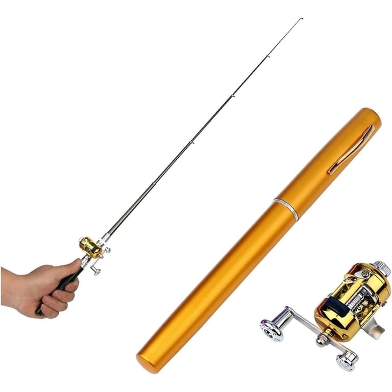 compact pocket fishing pole Ronco Fisherman Made from durable yet lightweight aluminum alloy and fiberglass. Mini Pocket Telescopic Fishing Rod