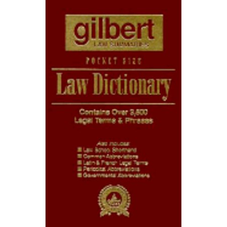 Pre-Owned Pocket Size Law Dictionary Burgundy (Hardcover) 0159002567 9780159002568