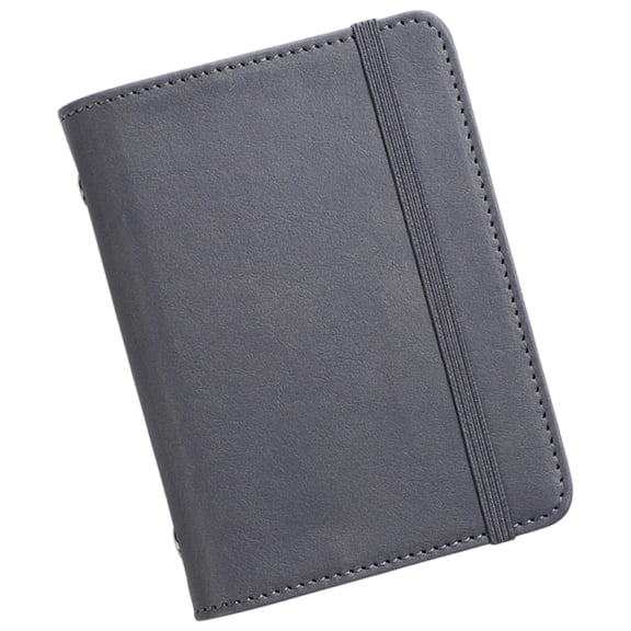Pocket Size PU Binder Journal Notebook 80 Sheets For Daily Planning Journaling Binder Notepads With 80 Sheets and Elastic Strap Closure For Note Taking