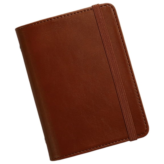 Pocket Size PU Binder Journal Notebook 80 Sheets For Daily Planning Journaling Binder Notepads With 80 Sheets and Elastic Strap Closure For Note Taking