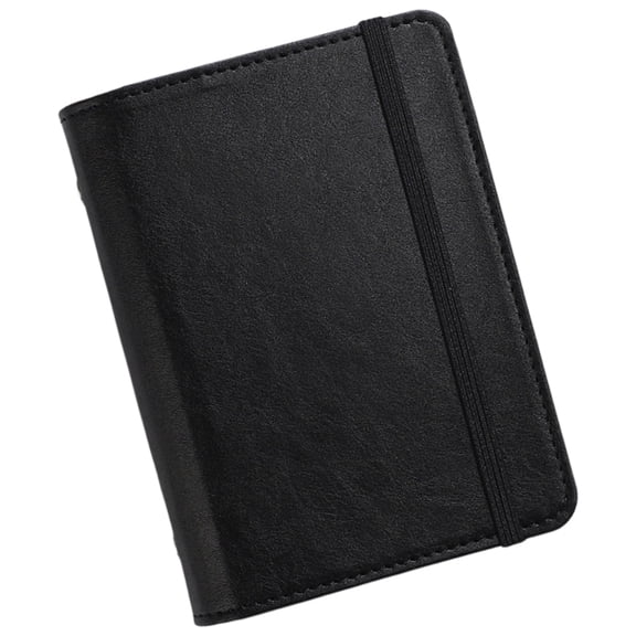 Pocket Size PU Binder Journal Notebook 80 Sheets For Daily Planning Journaling Binder Notepads With 80 Sheets and Elastic Strap Closure For Note Taking