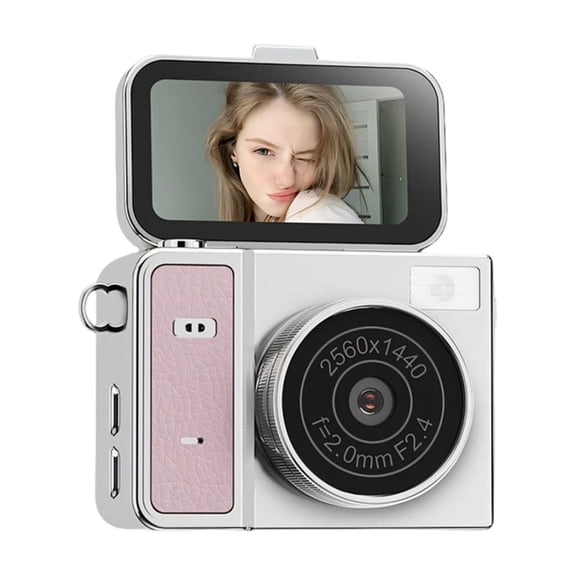 Portable 180°Flip Screen Digital Camera With 2560x1440P Resolution Perfect For Travel And Family Outdoor Photography