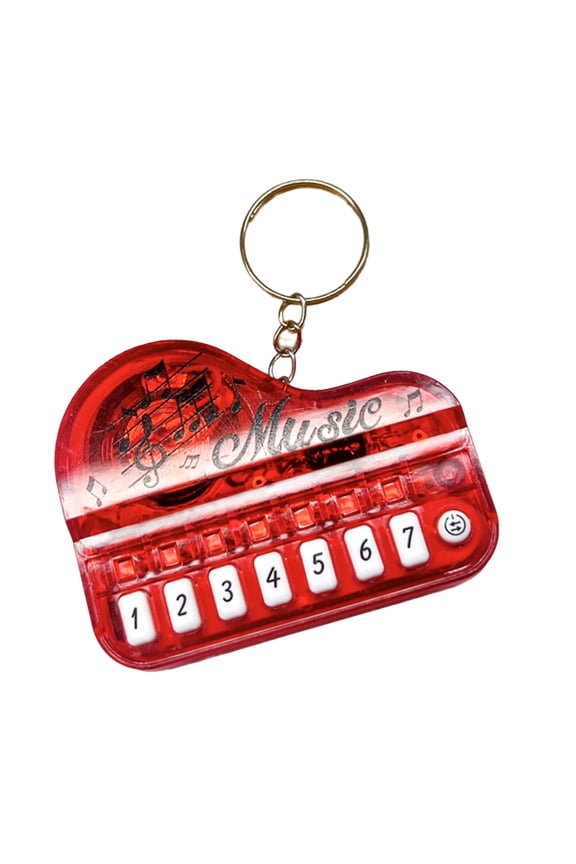 Pocket Sized Electronic Piano Keychain Toy With Multicolor Illuminated Keys Portable Music Learning Device For Children