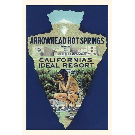 Pocket Sized - Found Image Press Journals: The Vintage Journal Arrowhead Hot Springs Resort, Advertisement (Paperback)